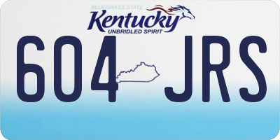 KY license plate 604JRS
