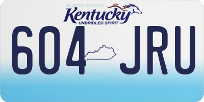KY license plate 604JRU