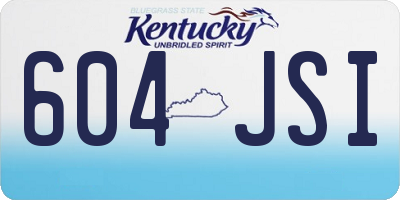 KY license plate 604JSI