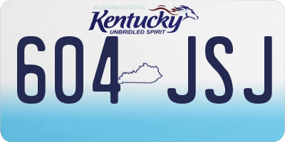 KY license plate 604JSJ
