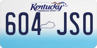 KY license plate 604JSO