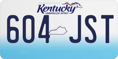 KY license plate 604JST