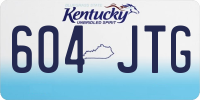 KY license plate 604JTG