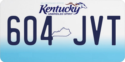 KY license plate 604JVT