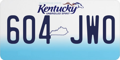 KY license plate 604JWO