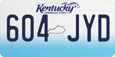 KY license plate 604JYD