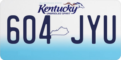 KY license plate 604JYU