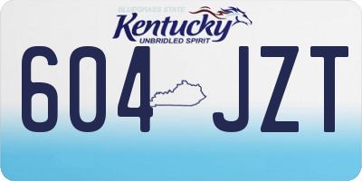 KY license plate 604JZT