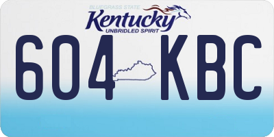 KY license plate 604KBC
