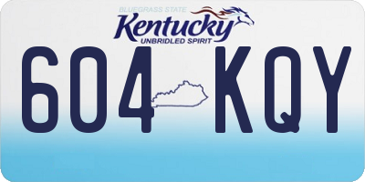 KY license plate 604KQY