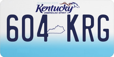 KY license plate 604KRG