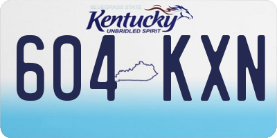 KY license plate 604KXN