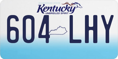 KY license plate 604LHY