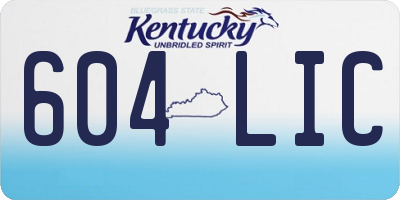 KY license plate 604LIC