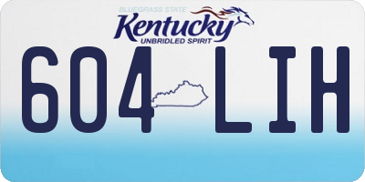 KY license plate 604LIH