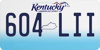 KY license plate 604LII