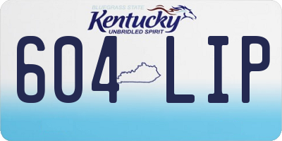 KY license plate 604LIP