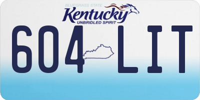 KY license plate 604LIT