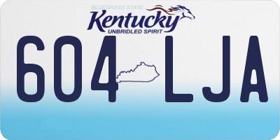 KY license plate 604LJA