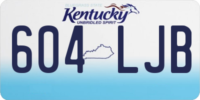 KY license plate 604LJB