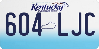 KY license plate 604LJC