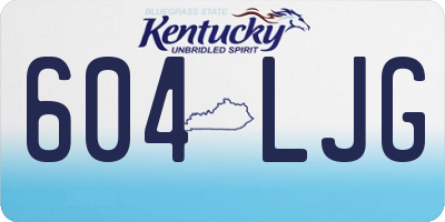 KY license plate 604LJG