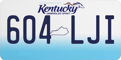 KY license plate 604LJI