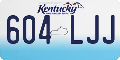 KY license plate 604LJJ