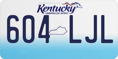 KY license plate 604LJL