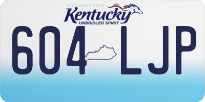 KY license plate 604LJP