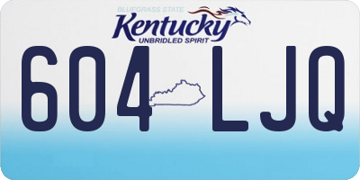 KY license plate 604LJQ