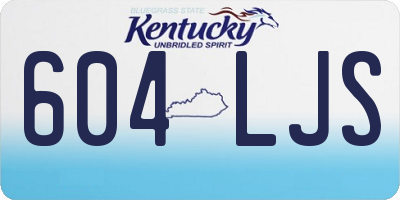 KY license plate 604LJS