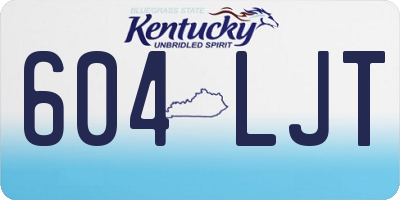 KY license plate 604LJT