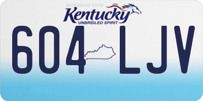 KY license plate 604LJV
