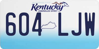 KY license plate 604LJW
