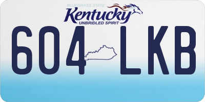 KY license plate 604LKB