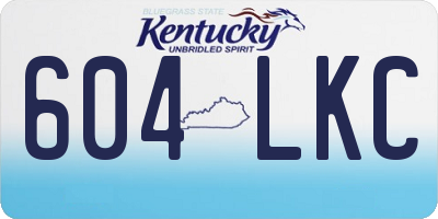 KY license plate 604LKC