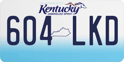KY license plate 604LKD