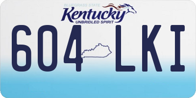 KY license plate 604LKI