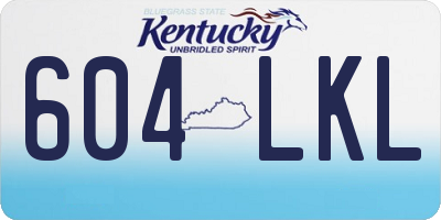 KY license plate 604LKL