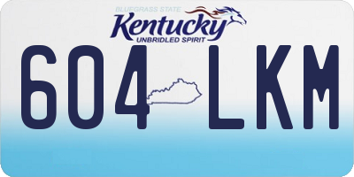 KY license plate 604LKM