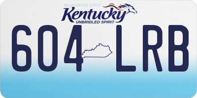 KY license plate 604LRB