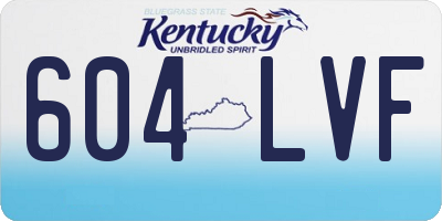 KY license plate 604LVF