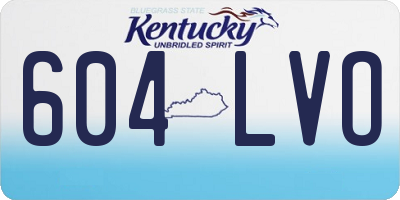 KY license plate 604LVO