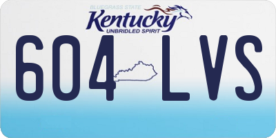 KY license plate 604LVS