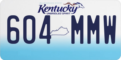KY license plate 604MMW
