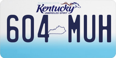 KY license plate 604MUH