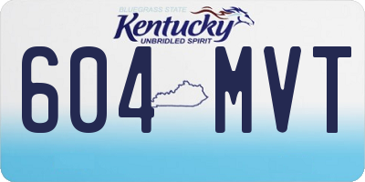 KY license plate 604MVT
