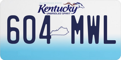 KY license plate 604MWL