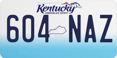 KY license plate 604NAZ